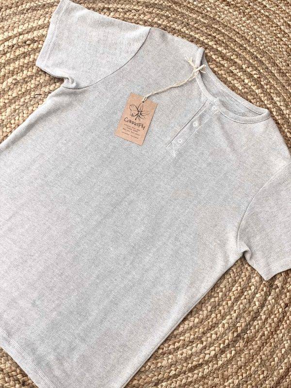 T-SHIRT MĘSKI ROZPINANY